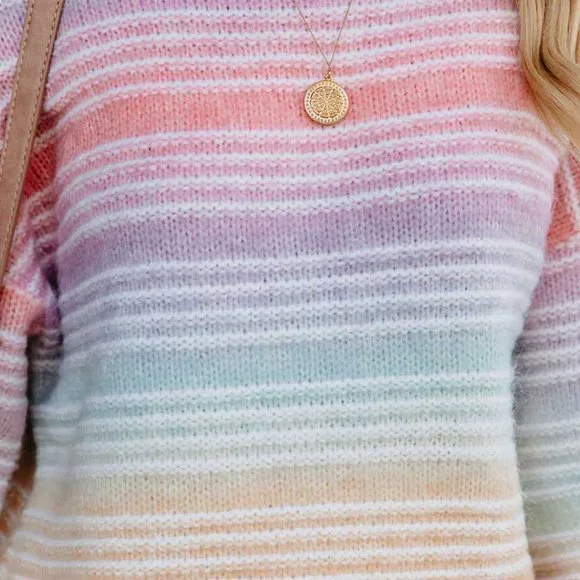 RAIN THEN RAINBOW STRIPED KNIT SWEATER - Picture 4 of 10